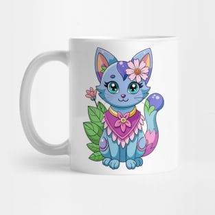 Blue Kitty Mug